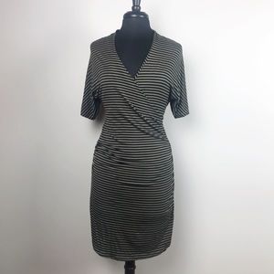 BANANA REPUBLIC Striped Bodycon Midi Dress